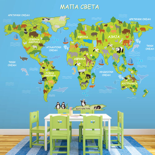 Foto tapete Mapa sveta 7